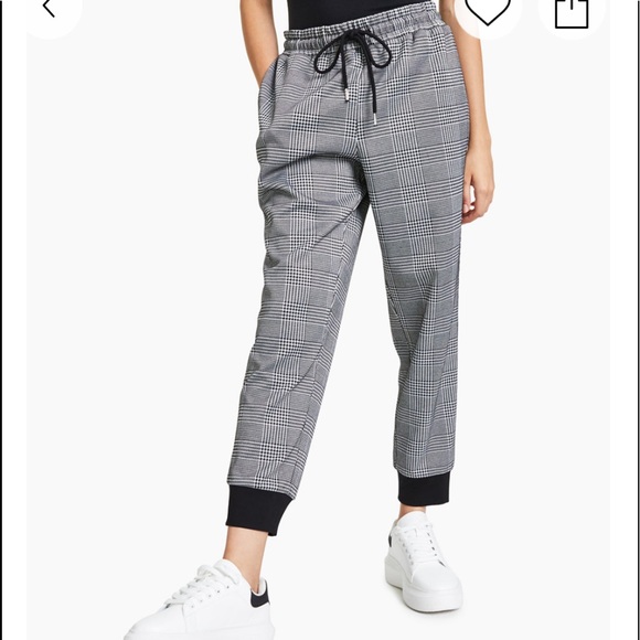 Bar III Tapered Plaid Joggers Size S - Picture 1 of 4
